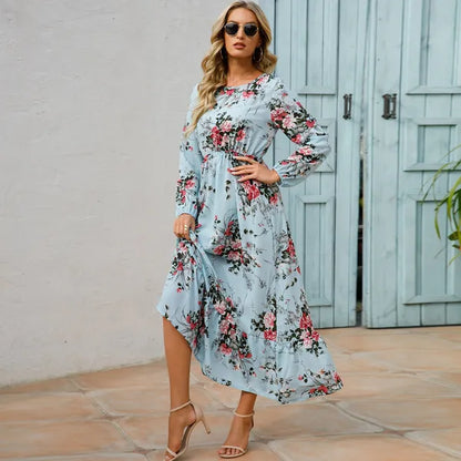 Myrel Floral Tiered Chiffon Maxi Dress - view 18
