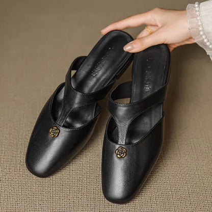 Roslyn Premium Leather T-Strap Mules - view 19