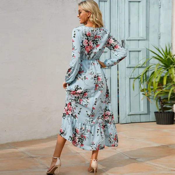 Myrel Floral Tiered Chiffon Maxi Dress - view 19