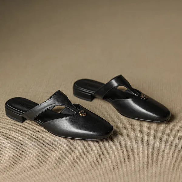 Roslyn Premium Leather T-Strap Mules - view 20