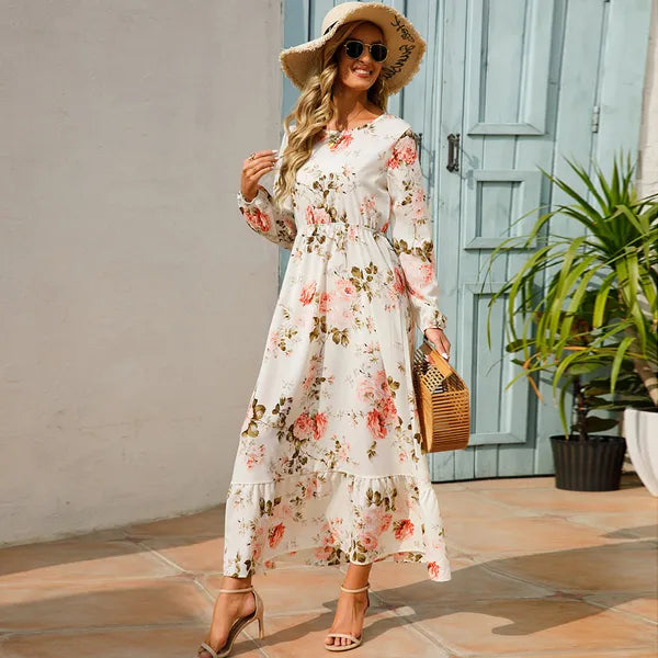 Myrel Floral Tiered Chiffon Maxi Dress - view 2