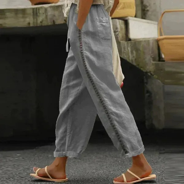Nola High-Waist Tapered Linen Pants for Women - view 2