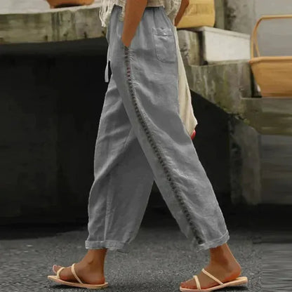 Nola High-Waist Tapered Linen Pants for Women - view 2