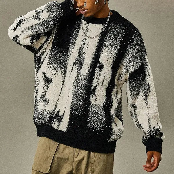 Amric abstract-pattern cotton-blend sweater – view 2