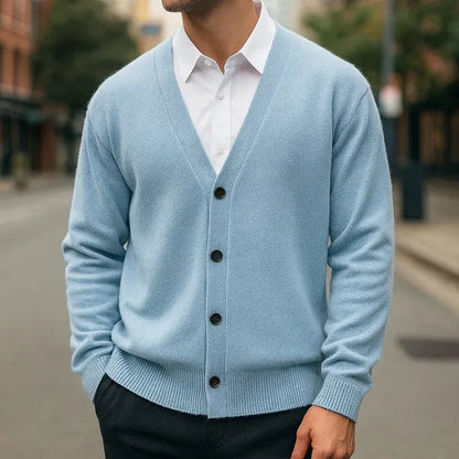 Caldura Premium Wool-Blend V-Neck Cardigan – view 2