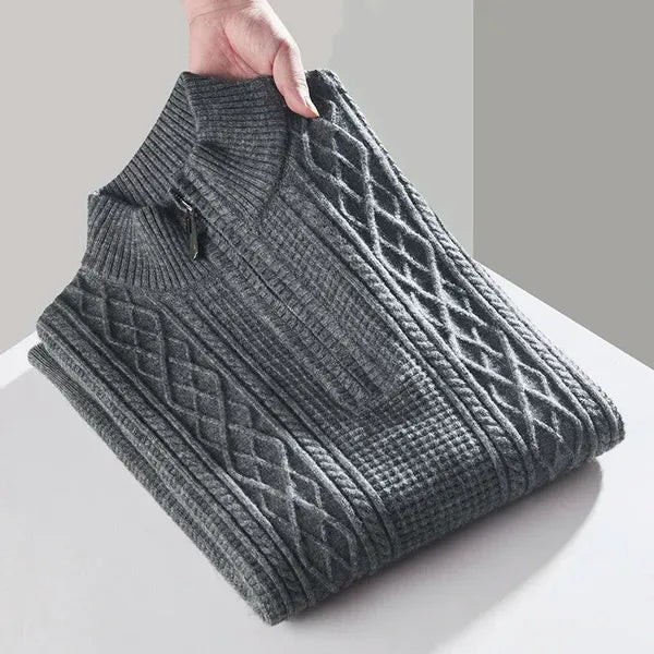 Heaver Cable-Knit Quarter-Zip Sweater - view 2