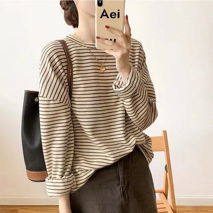 Rebecca Long-Sleeve Striped Cotton Shirt - view 2