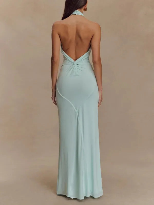 Solana Maxi Halter Dress - view 2