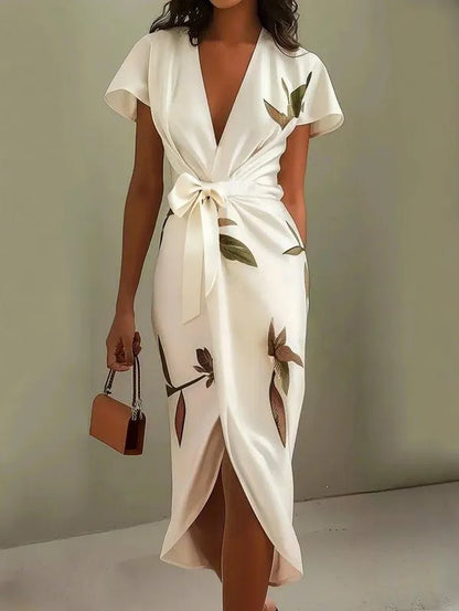 Callista Wrap Dress With Tie Belt – view 2