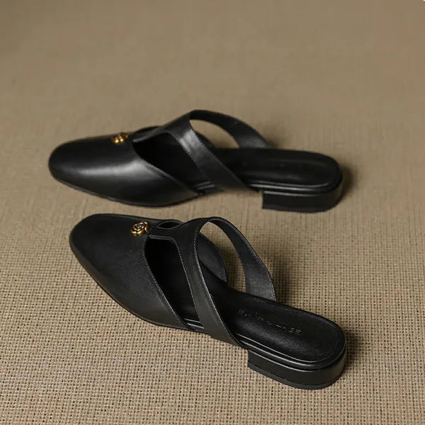 Roslyn Premium Leather T-Strap Mules - view 21