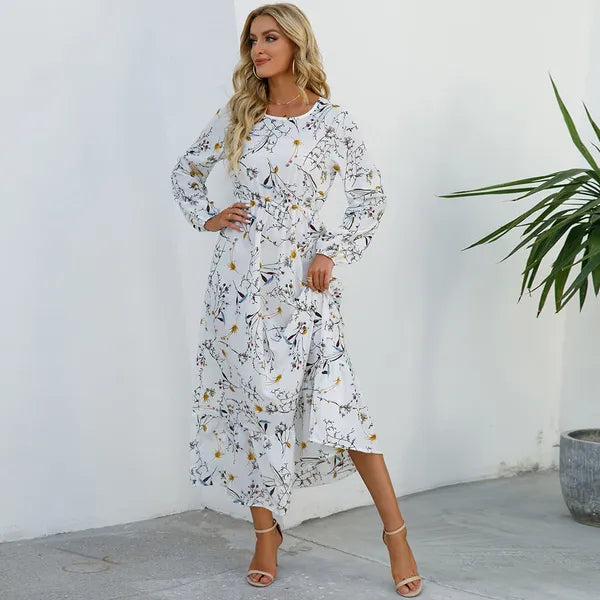 Myrel Floral Tiered Chiffon Maxi Dress - view 21