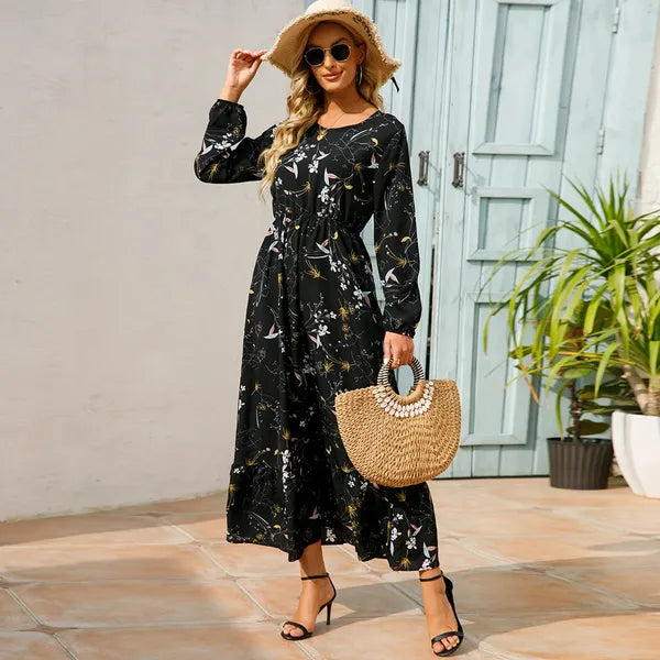 Myrel Floral Tiered Chiffon Maxi Dress - view 23