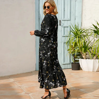 Myrel Floral Tiered Chiffon Maxi Dress - view 25