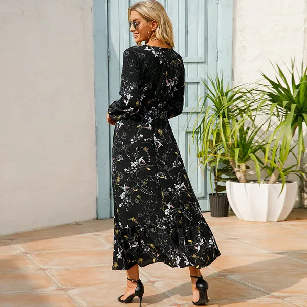 Myrel Floral Tiered Chiffon Maxi Dress - view 26