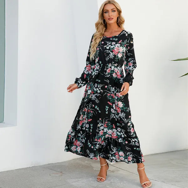 Myrel Floral Tiered Chiffon Maxi Dress - view 27