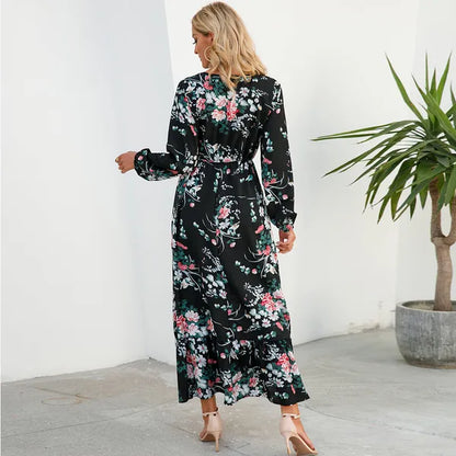 Myrel Floral Tiered Chiffon Maxi Dress - view 28
