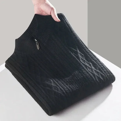 Heaver Cable-Knit Quarter-Zip Sweater - view 3