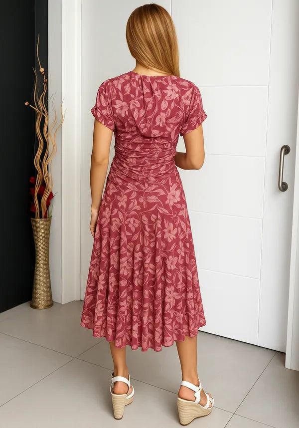 Valentina Off-Shoulder Floral Midi Dress - view 3