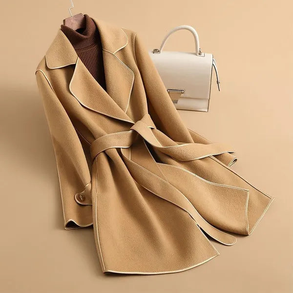 Tivara Wool-Blend Belted Trench Coat - view 3
