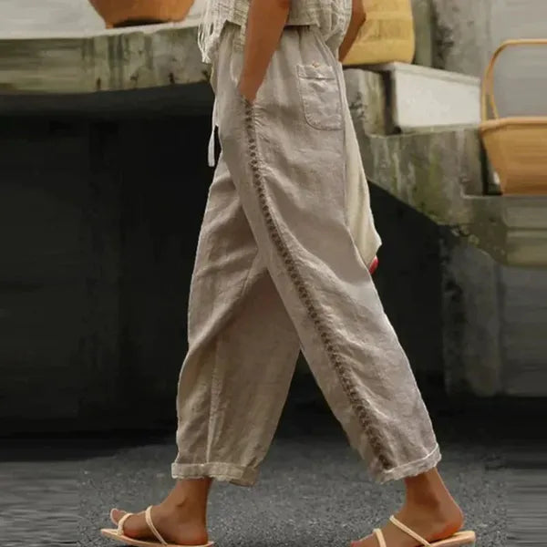 Nola High-Waist Tapered Linen Pants for Women - view 3