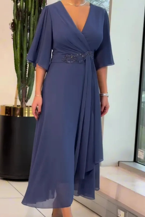 Savina V-Neck Maxi Dress - view 3