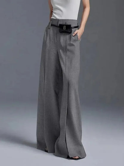Aria high-waist pleated wide-leg trousers – view 3