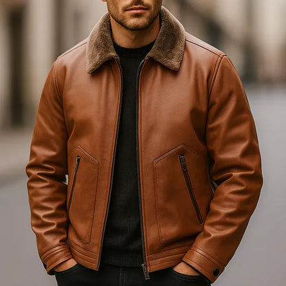 Elion Premium Leather Jacket with Fur Interior - view 3