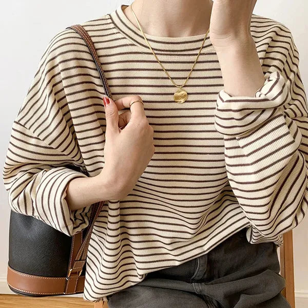 Rebecca Long-Sleeve Striped Cotton Shirt - view 4