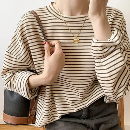 Rebecca Long-Sleeve Striped Cotton Shirt - view 4