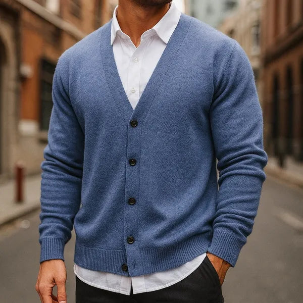 Caldura Premium Wool-Blend V-Neck Cardigan – view 4