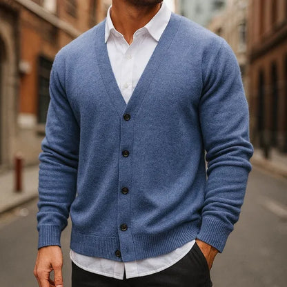 Caldura Premium Wool-Blend V-Neck Cardigan – view 4