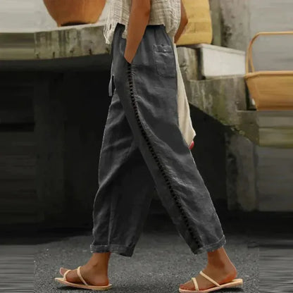 Nola High-Waist Tapered Linen Pants for Women - view 4