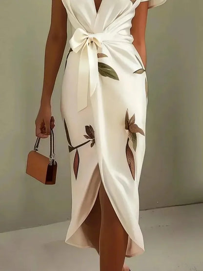Callista Wrap Dress With Tie Belt – view 4