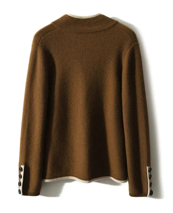 Anne wool-blend wrap cardigan with contrast details – view 4