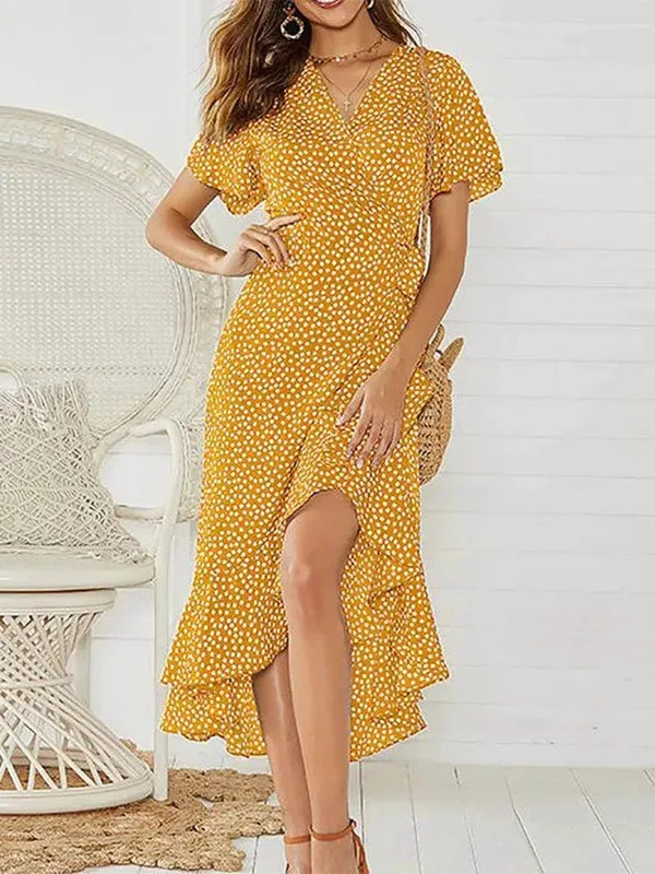 Valeria Floral V-Neck Maxi Dress - view 4