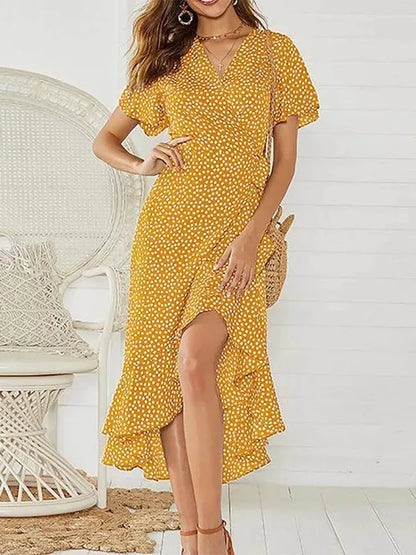Valeria Floral V-Neck Maxi Dress - view 4