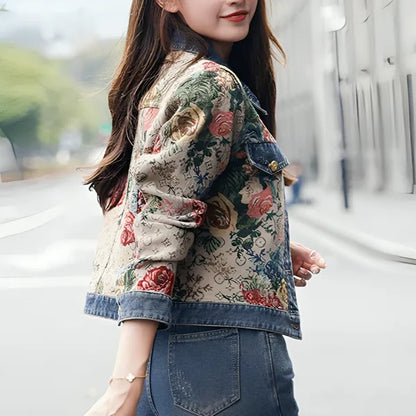 Fiora Floral Denim Jacket - view 4
