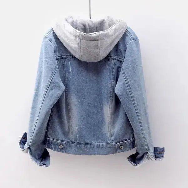 Syla Denim Jacket — Detachable Hood & Fleece Lined - view 4