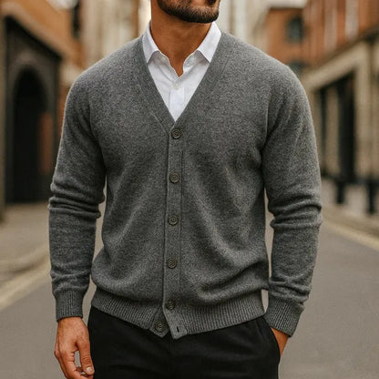 Caldura Premium Wool-Blend V-Neck Cardigan – view 5