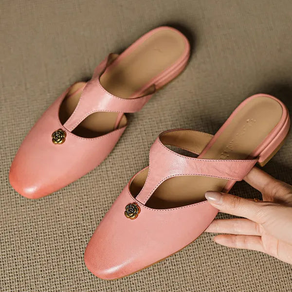 Roslyn Premium Leather T-Strap Mules - view 5
