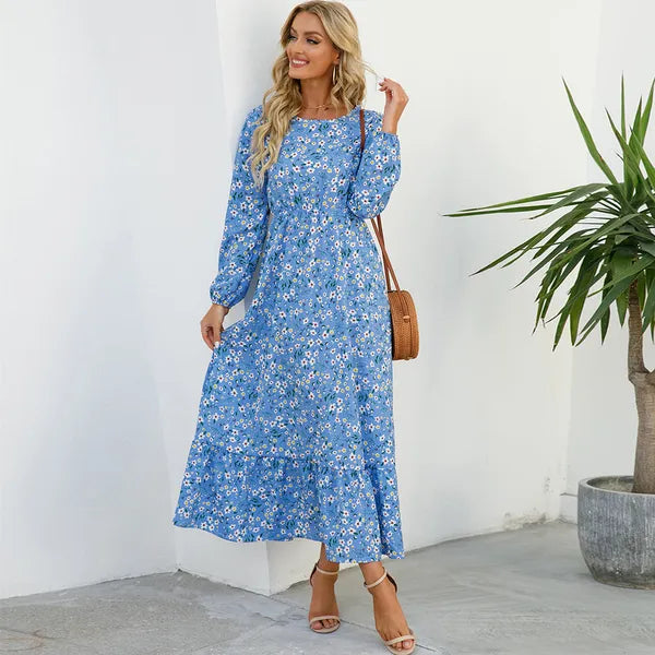 Myrel Floral Tiered Chiffon Maxi Dress - view 5