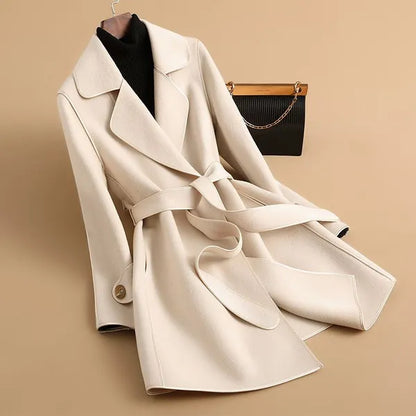 Tivara Wool-Blend Belted Trench Coat - view 5