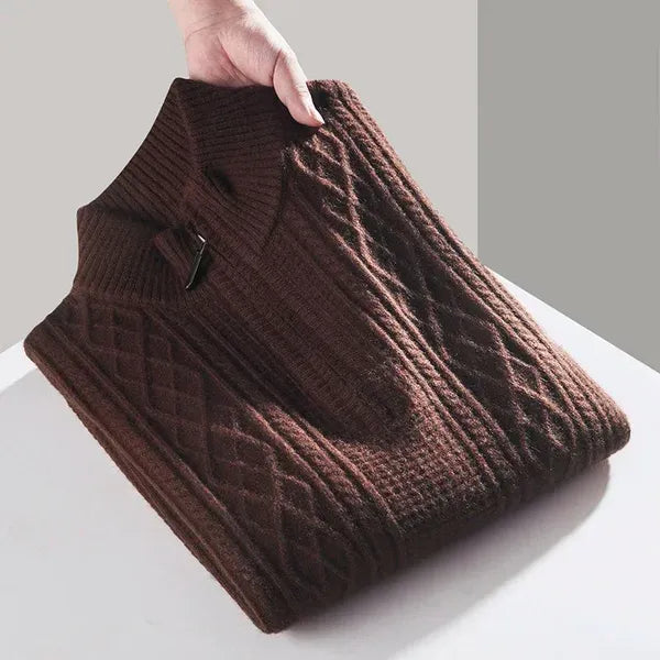 Heaver Cable-Knit Quarter-Zip Sweater - view 5