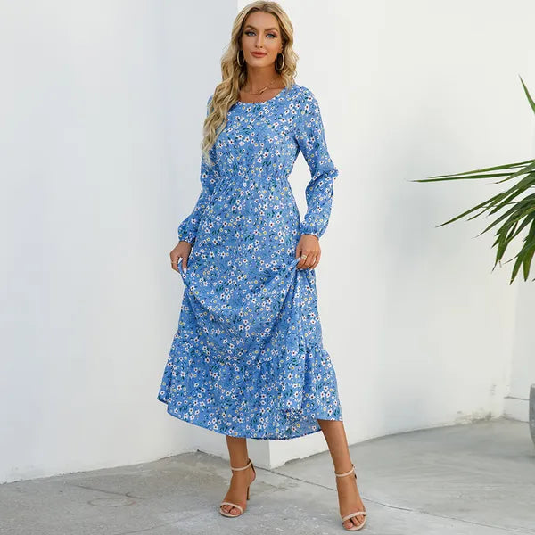 Myrel Floral Tiered Chiffon Maxi Dress - view 6