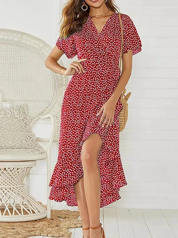 Valeria Floral V-Neck Maxi Dress - view 6
