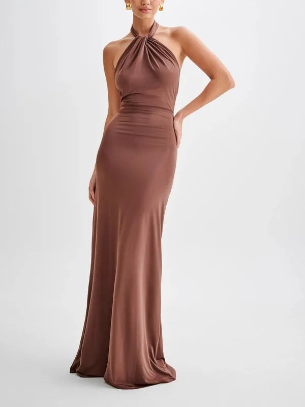 Solana Maxi Halter Dress - view 6