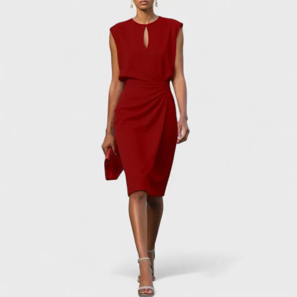 Mirev Fitted Midi Dress - view 6