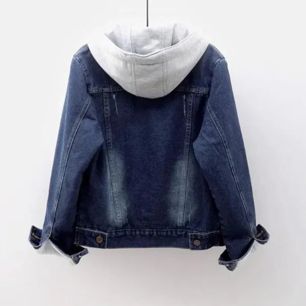 Syla Denim Jacket — Detachable Hood & Fleece Lined - view 6