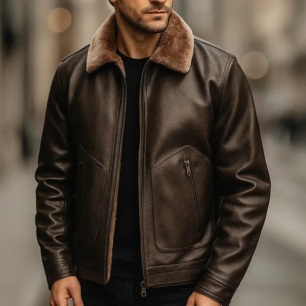 Elion Premium Leather Jacket with Fur Interior - view 6