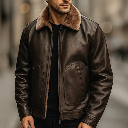 Elion Premium Leather Jacket with Fur Interior - view 6